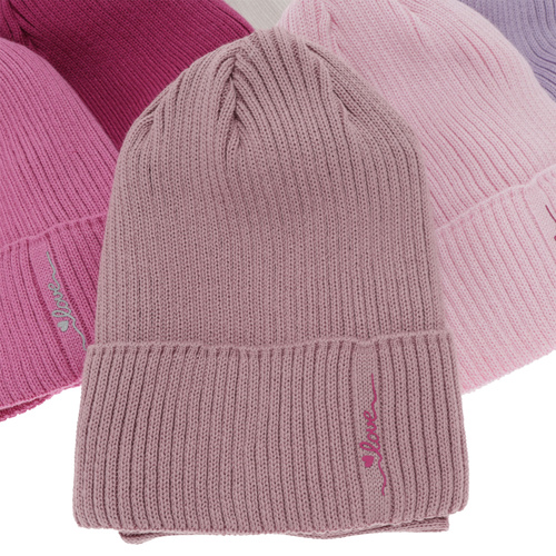 Ensemble automne/printemps fille: bonnet et snood, avec coton, rose, Elvara
