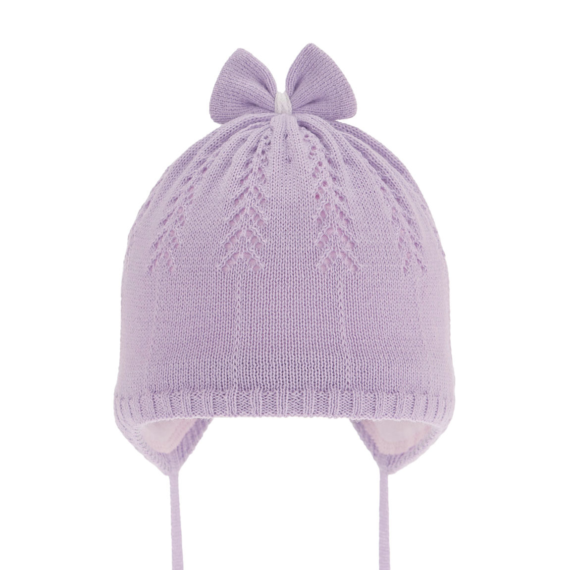 Bonnet automne/printemps fille, violet, avec liens, Ginara