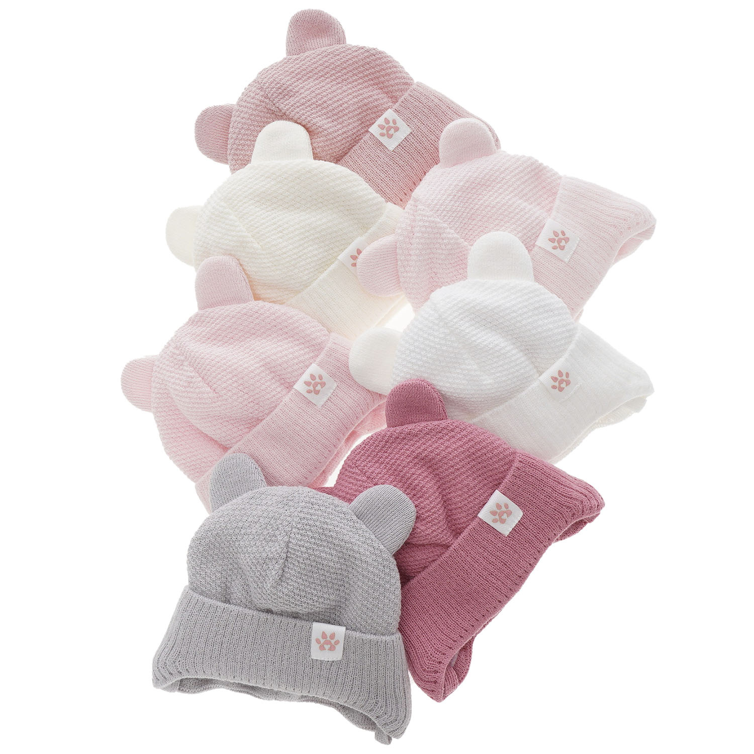 Bonnet d'hiver fille, rose, avec liens, Lala