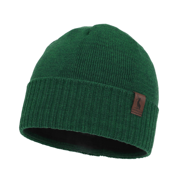 Bonnet d'hiver homme, vert, avec laine mérinos, Hogan