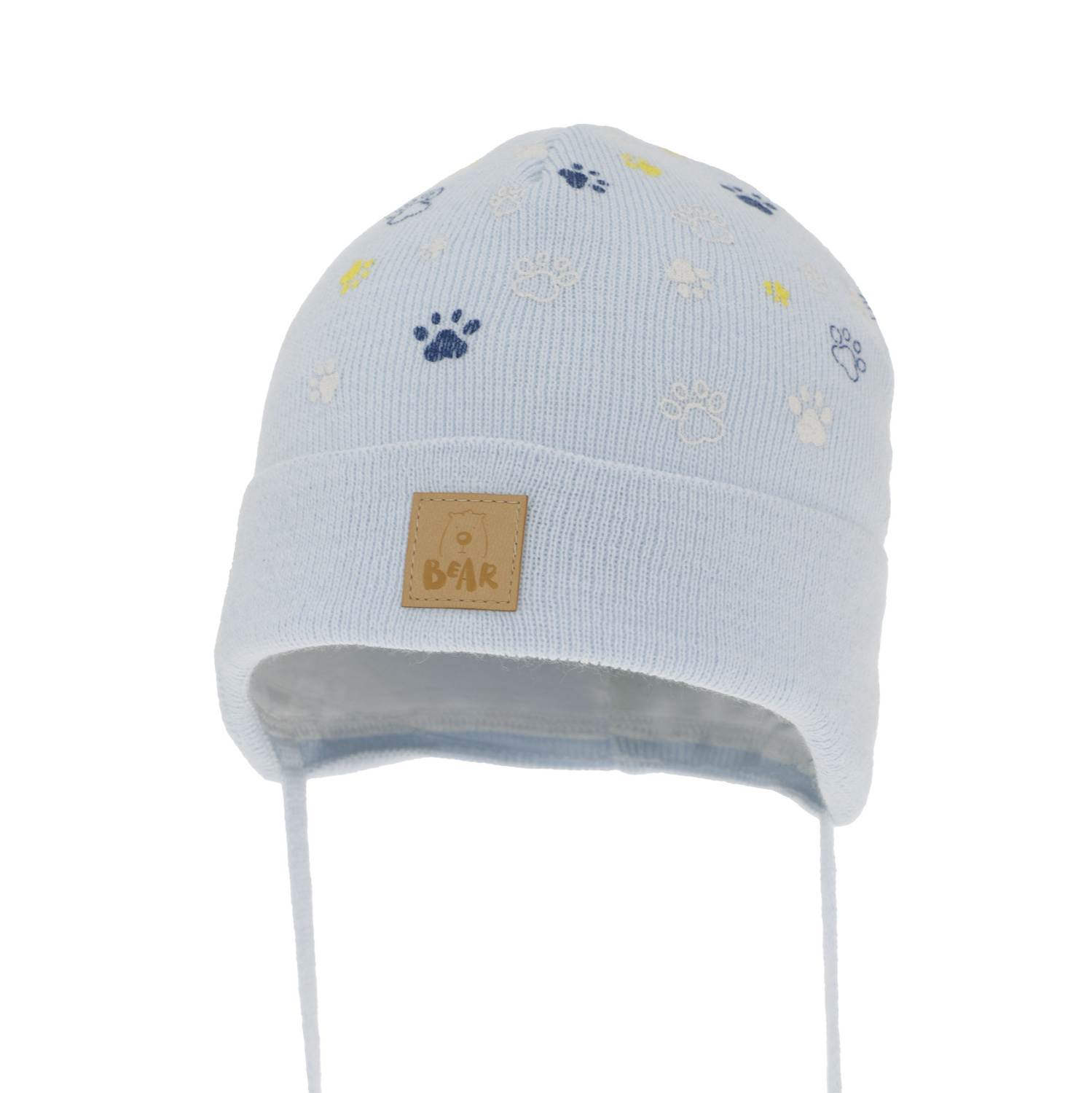 Bonnet automne/printemps garçon, bleu, avec liens, Folik