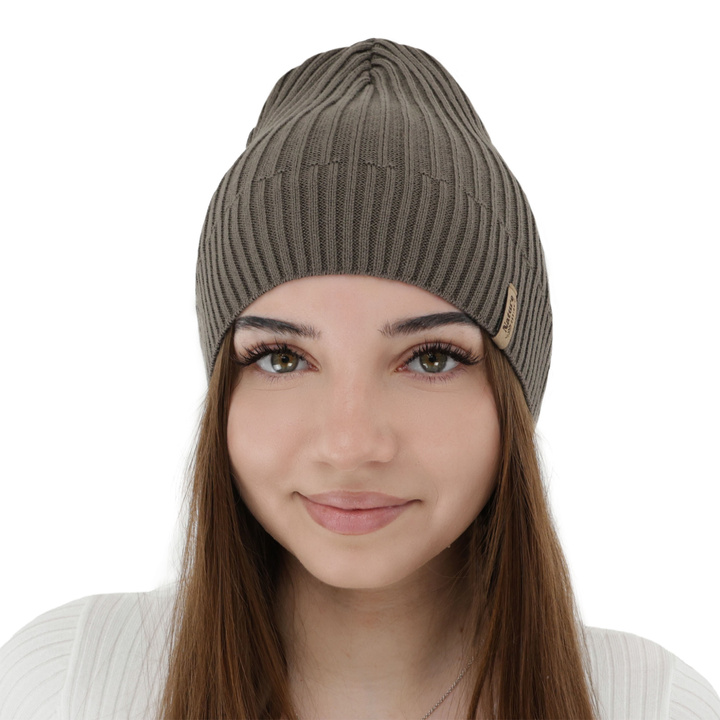 Bonnet pour femmes de printemps, d'automne, avec coton, kaki, Mirona