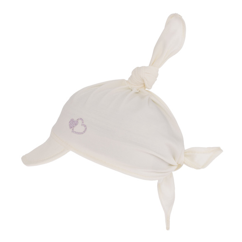 Foulard avec visière en coton fille, crème, Irene