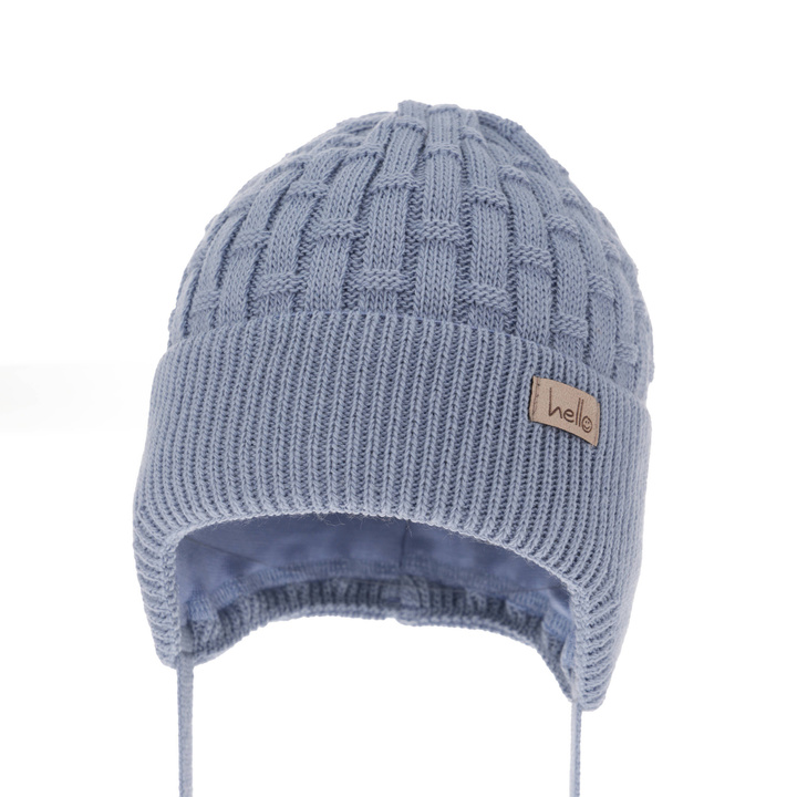 Bonnet automne/printemps garçon, bleu, avec liens, Farad