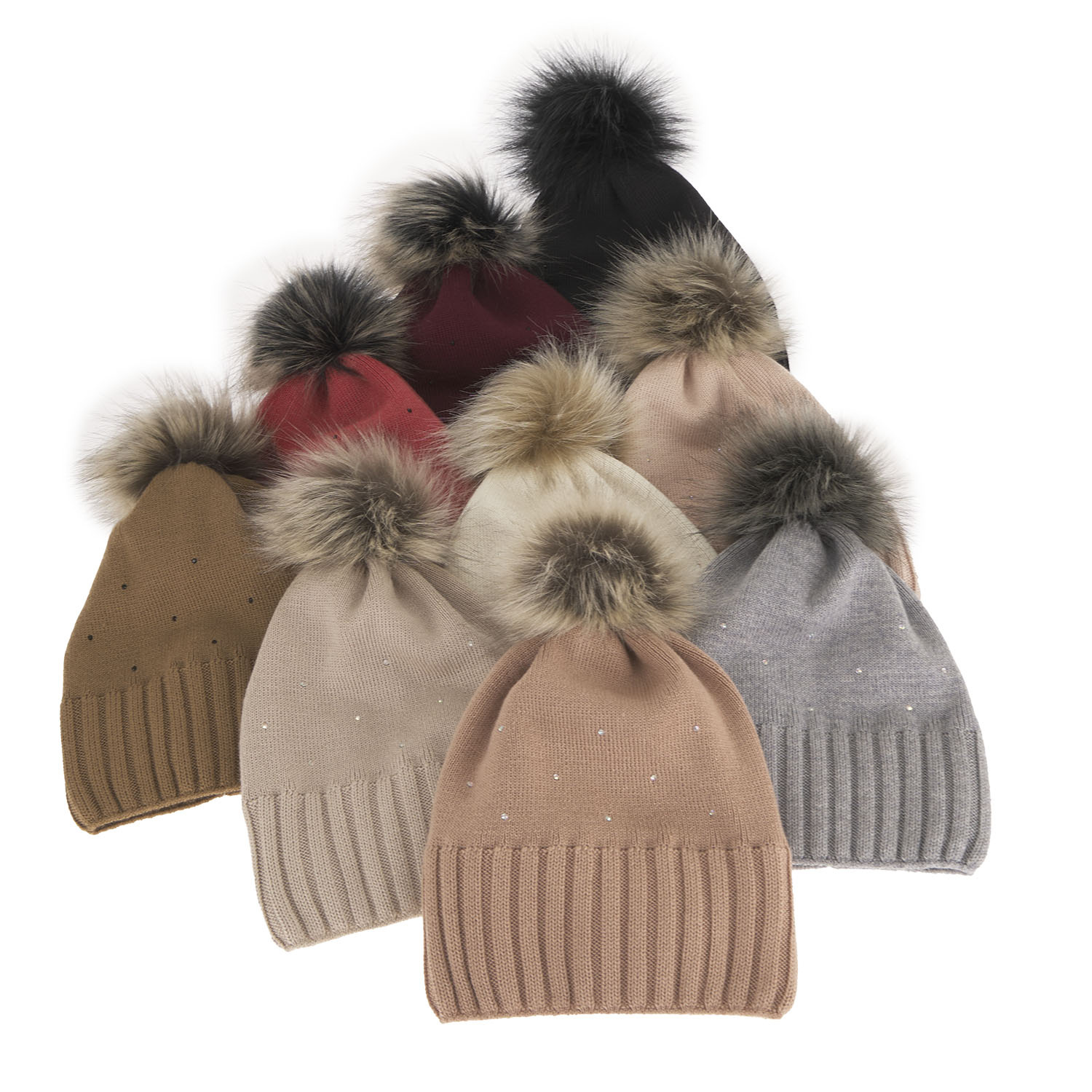 Bonnet d'hiver femme, crème, avec laine mérinos, Malga