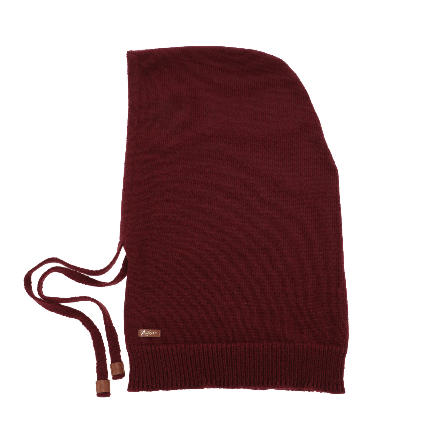 Cagoule d'hiver femme, bordeaux, avec laine mérinos, Elizabeth