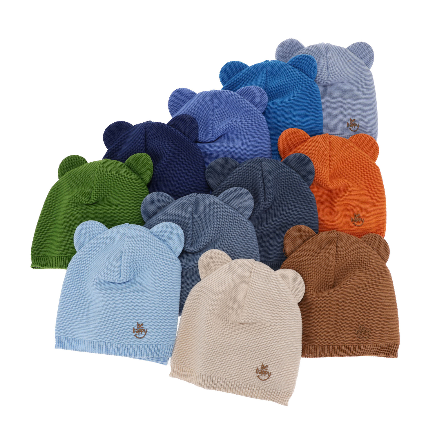 Ensemble automne/printemps garçon: bonnet et snood, avec coton, orange, Avec pompon, Ludvic