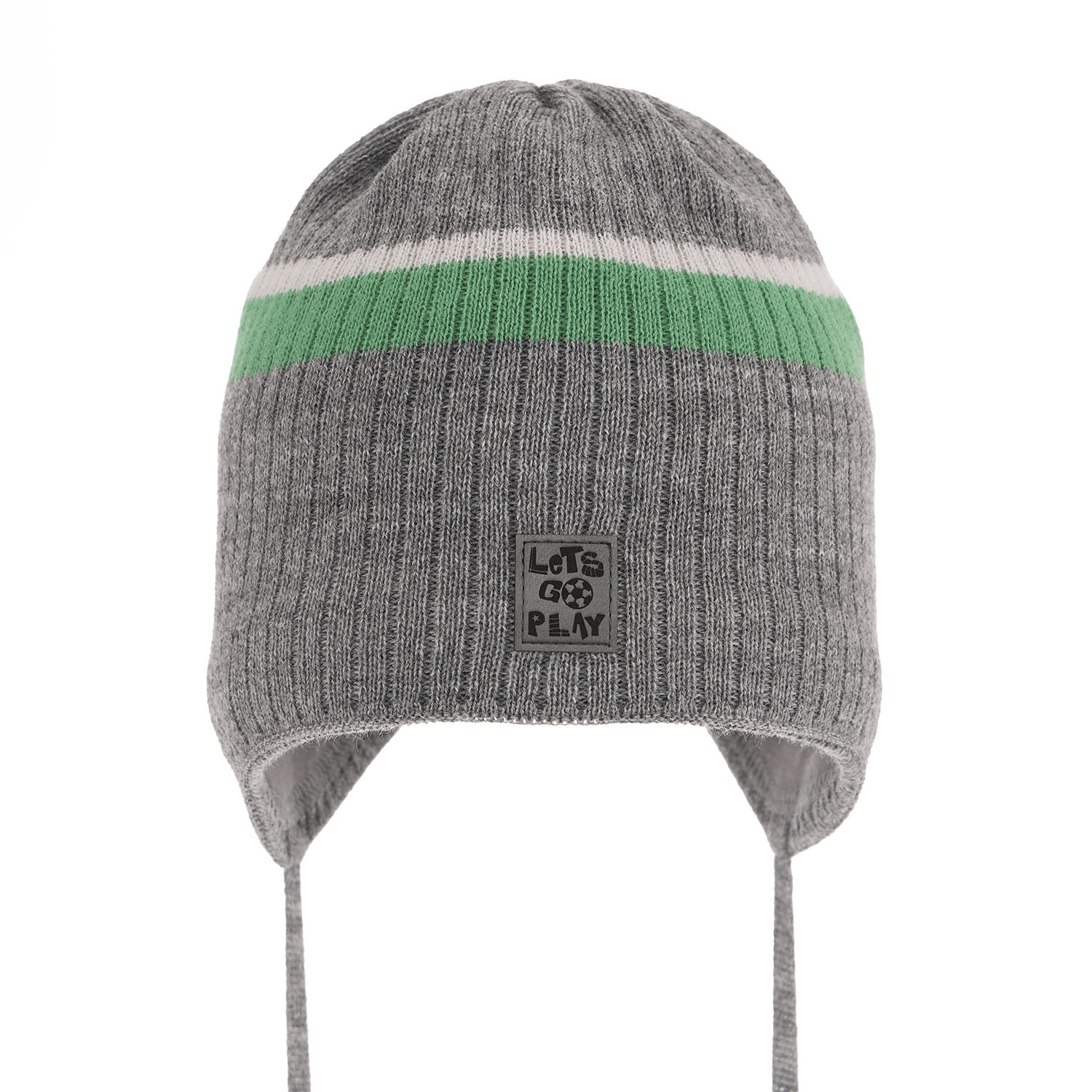 Bonnet automne/printemps garçon, gris, avec liens, Oliver