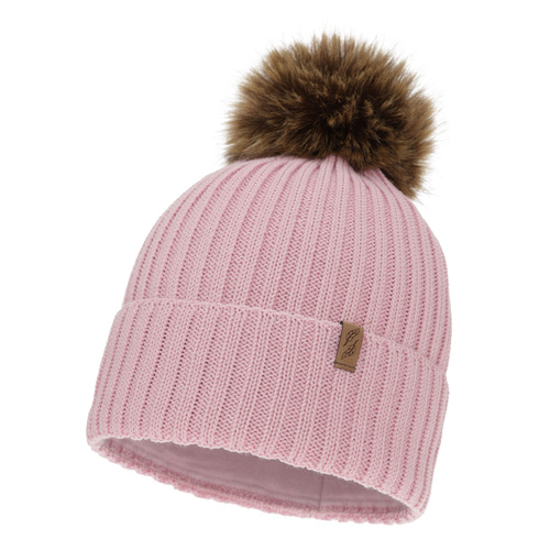 Bonnet d'hiver femme, camel, avec laine mérinos, Zamira