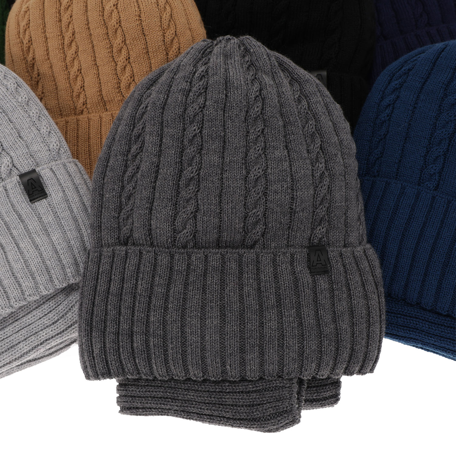 Ensemble d'hiver garçon: bonnet et snood, bleu, avec laine mérinos, Kairo