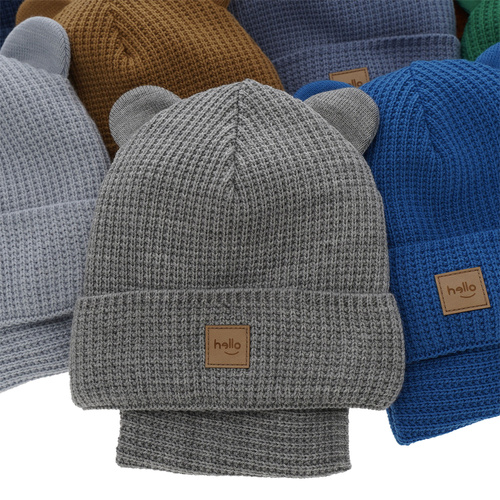 Ensemble d'hiver garçon: bonnet et snood, gris foncé, Michael