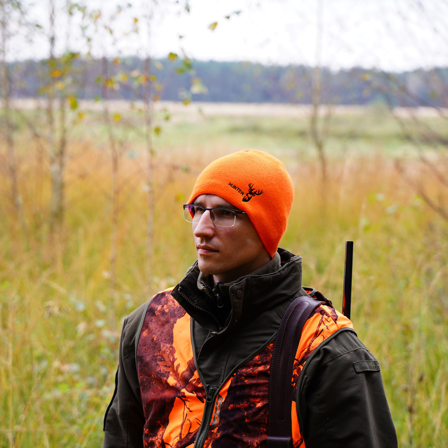 Bonnet d'hiver homme, vert, Bonnet de chasse Hunter