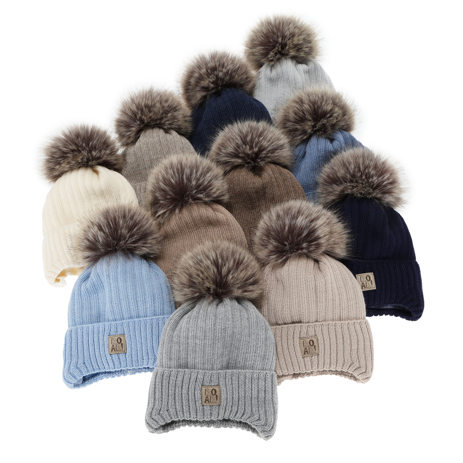 Bonnet d'hiver garçon, avec liens, avec laine mérinos, gris, Nabil