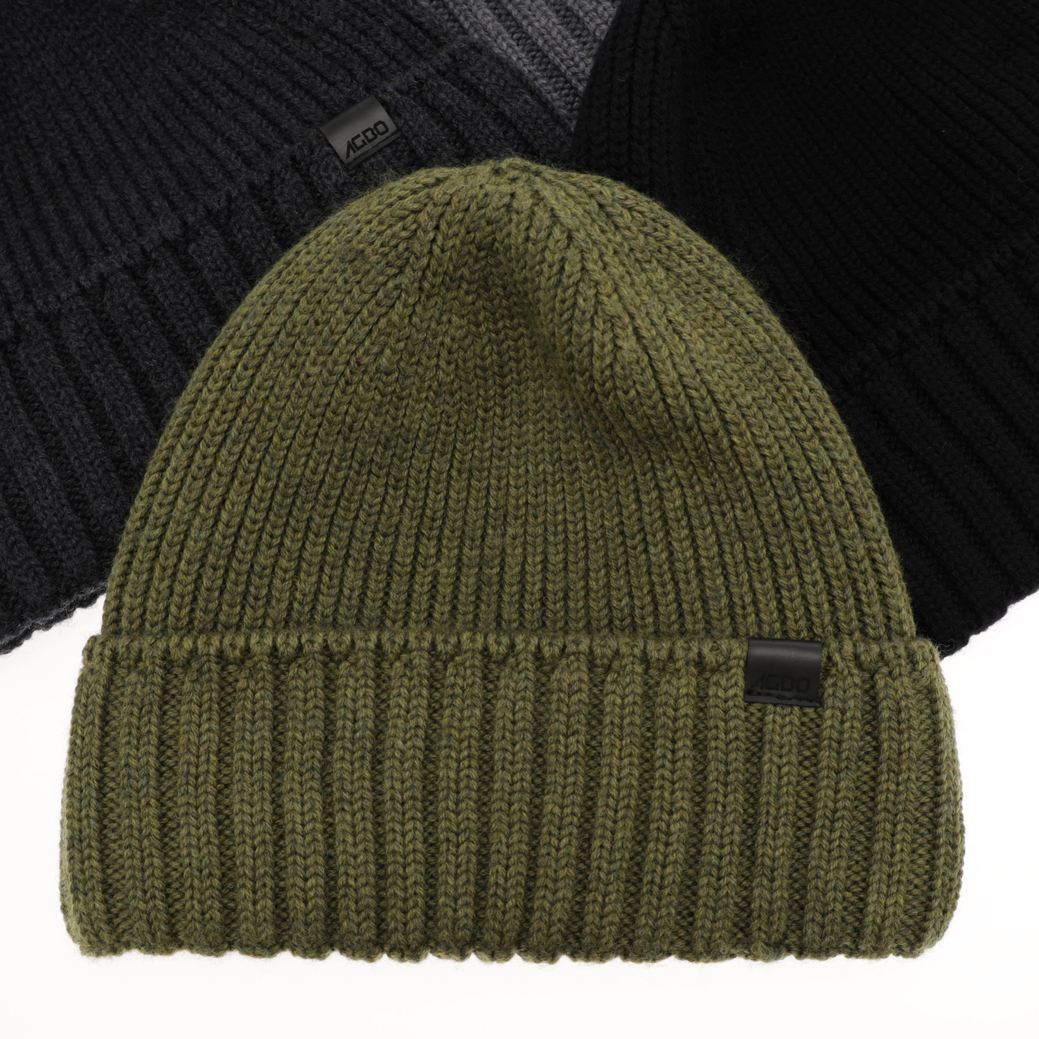 Bonnet d'hiver homme, vert, Avec laine mérinos, Bruner