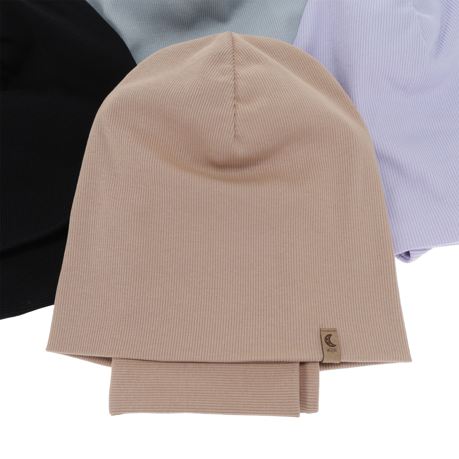 Ensemble automne/printemps fille: bonnet et snood, en coton, marron foncé, Bravura