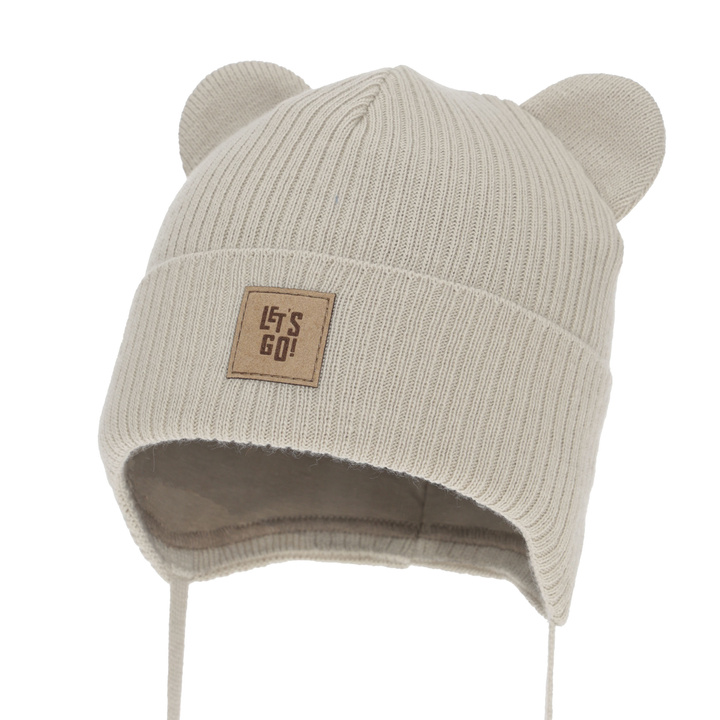 Bonnet d'automne, de printemps pour garçon, beige, à oreilles Dewin