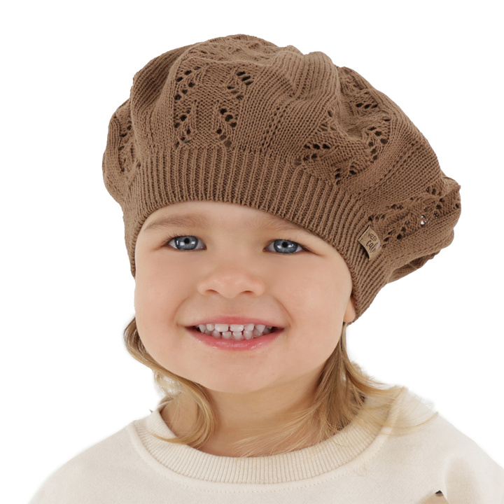 Béret automne/printemps fille, marron, Kevira