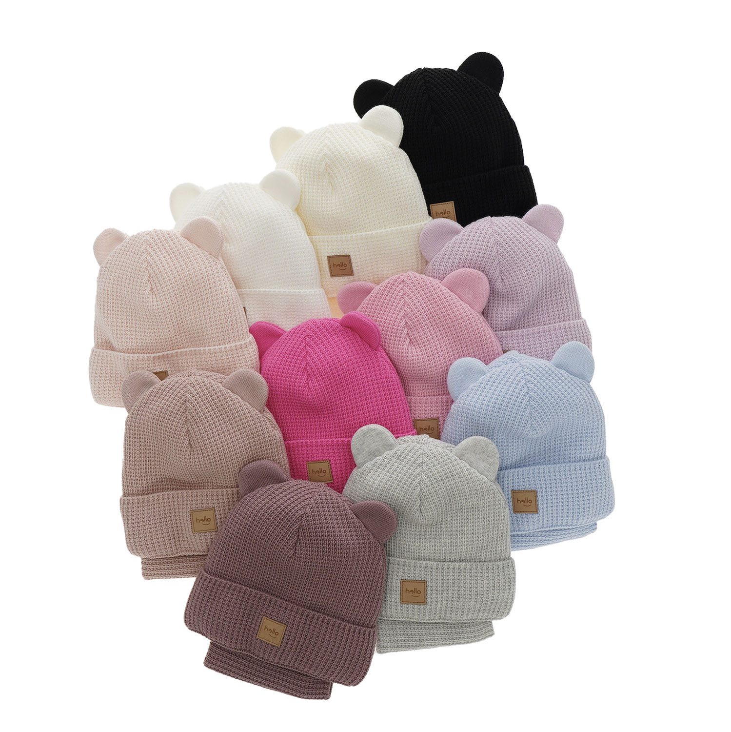 Ensemble d'hiver fille: bonnet et snood, blanc, Harper