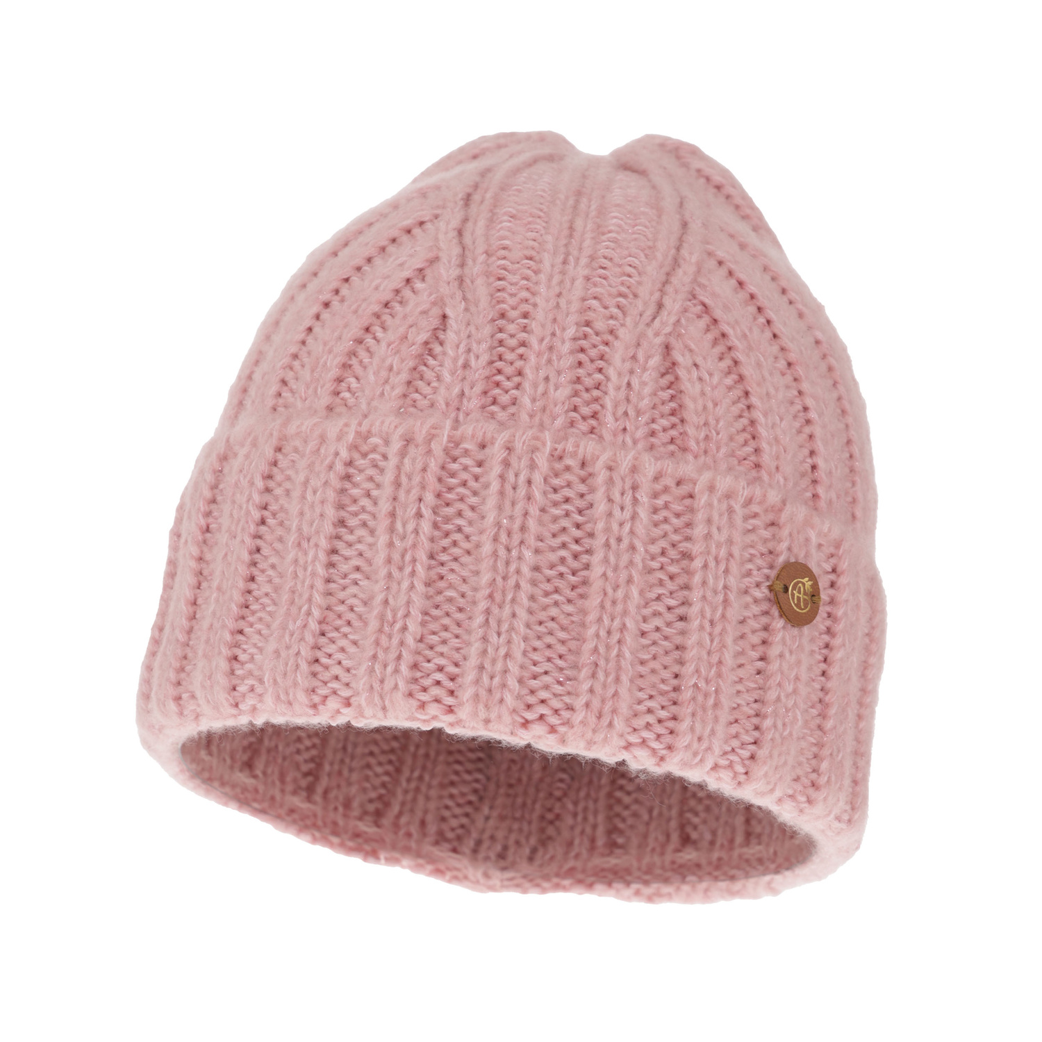Bonnet d'hiver femme, rose, avec laine mérinos, Pamira