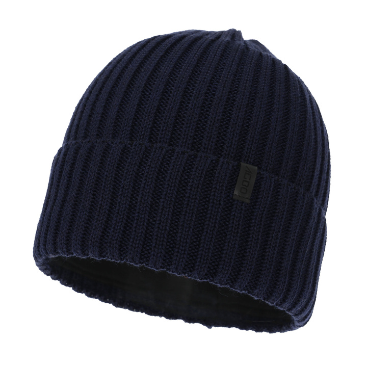 Bonnet d'hiver homme, bleu marine, avec laine mérinos, Tyrol