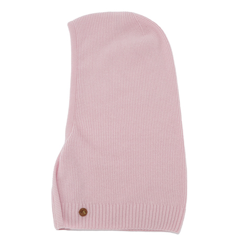 Cagoule automne, hiver, femme, rose clair, laine mérinos avec cachemire, Kiruna