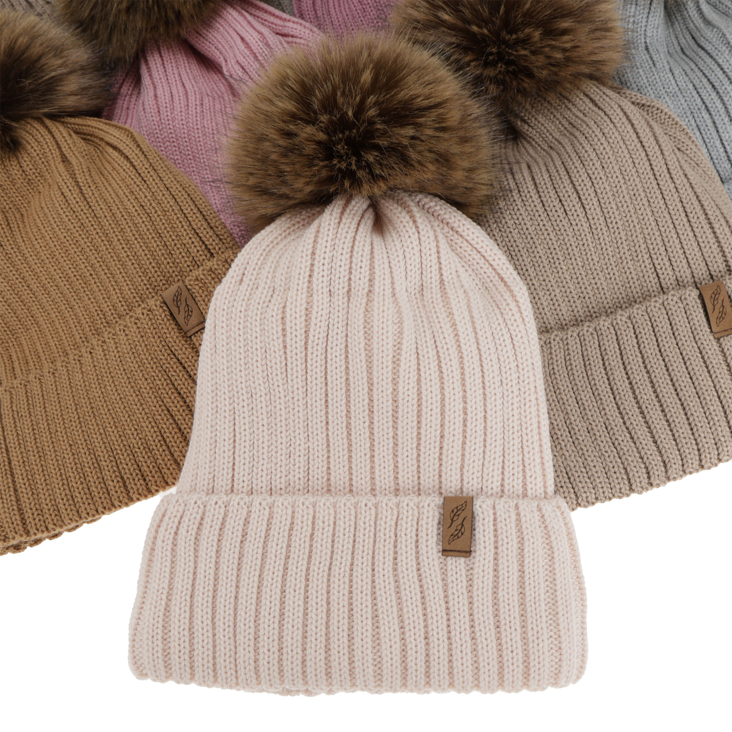 Bonnet d'hiver femme, amarante, avec laine mérinos, Zamira