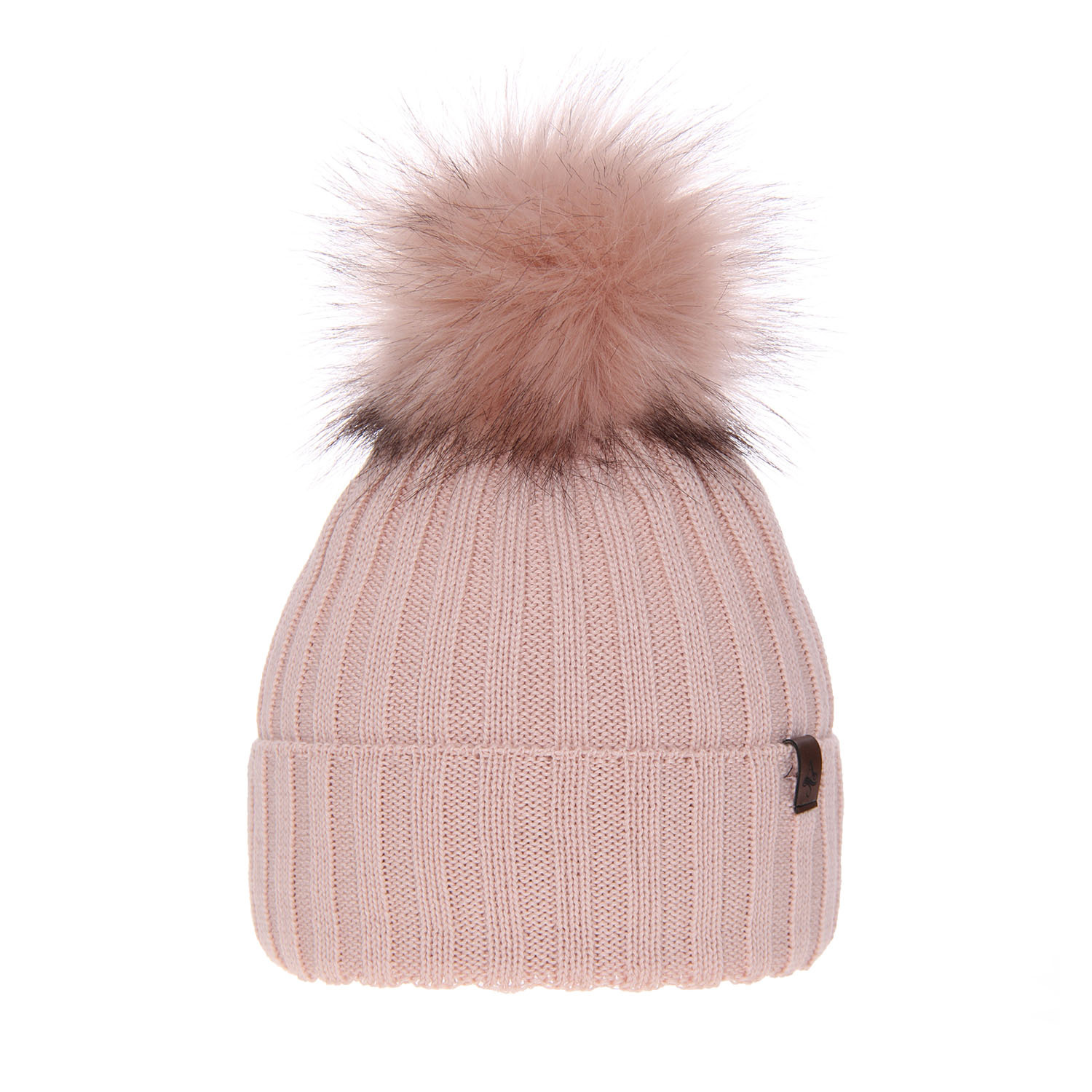 Bonnet d'hiver femme, rose, avec laine mérinos, Texa