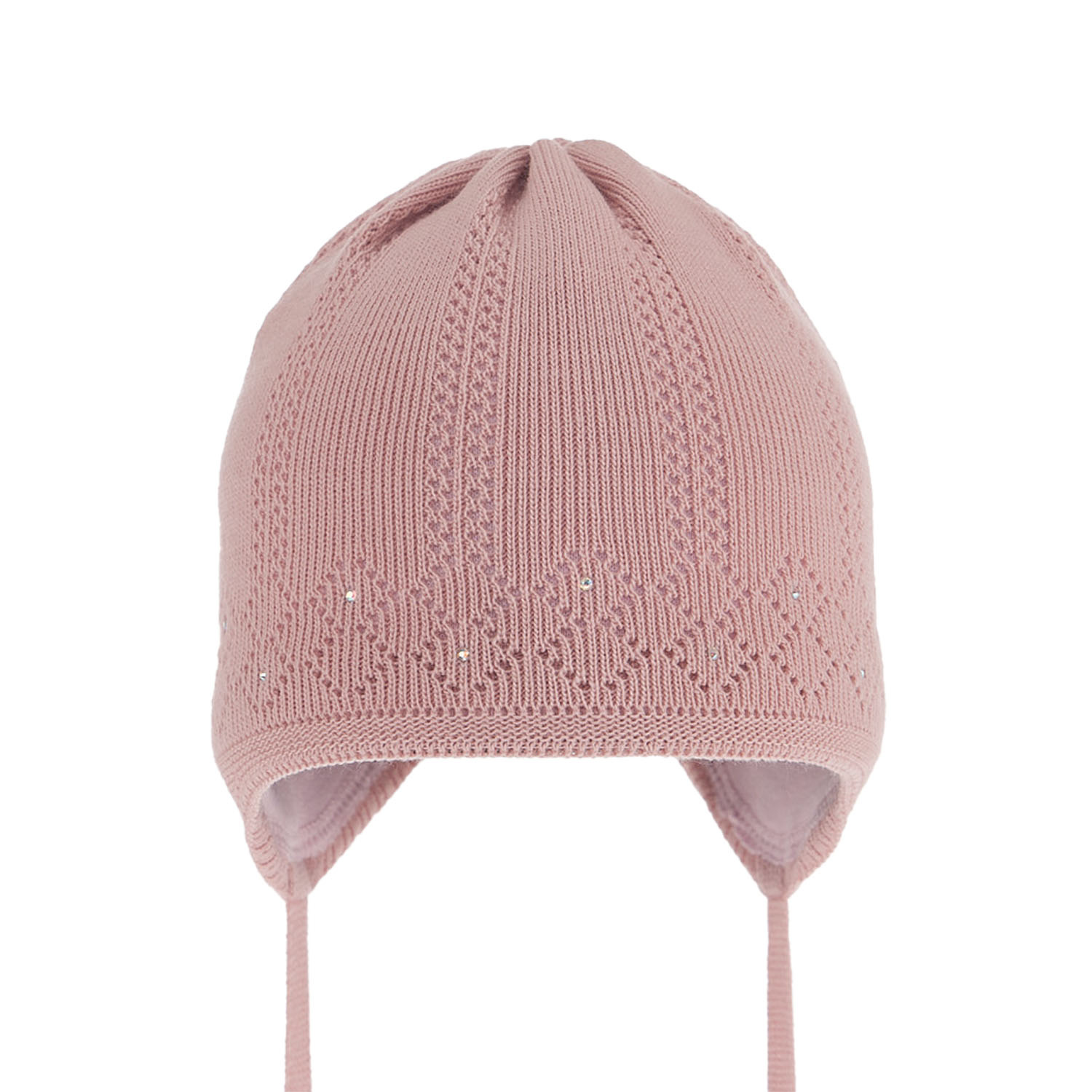 Bonnet automne/printemps fille, rose, avec liens, Antila