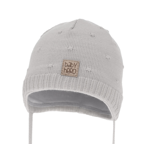 Bonnet automne/printemps garçon, gris, avec liens, Cody