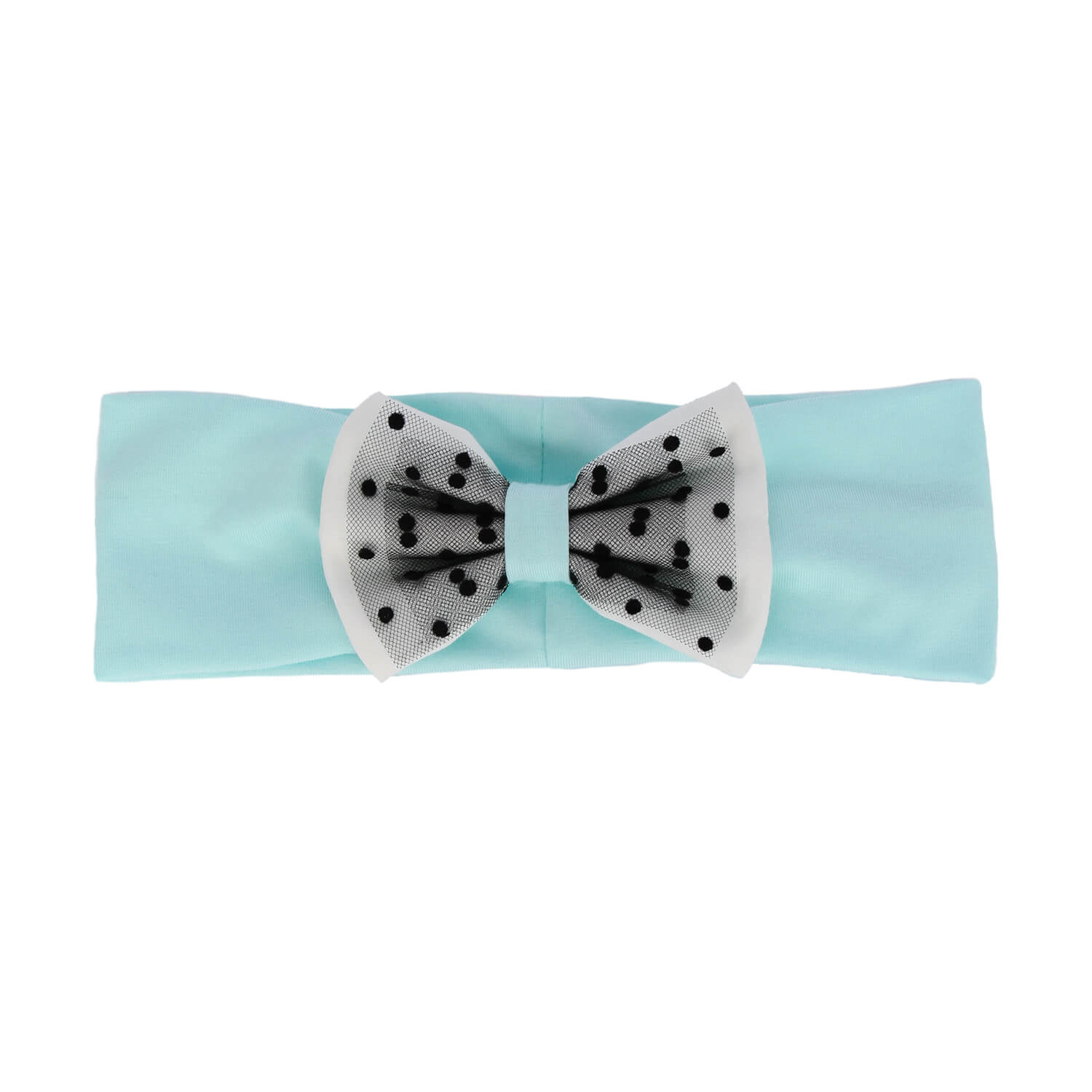 Opaska automne/printemps fille, menthe, en coton, avec nœud, Celinka