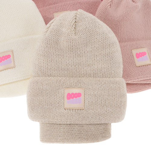 Ensemble d'hiver fille: bonnet et snood, beige foncé, Josephin