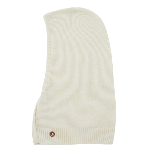 Cagoule automne, hiver, femme, crème, laine mérinos avec cachemire, Kiruna