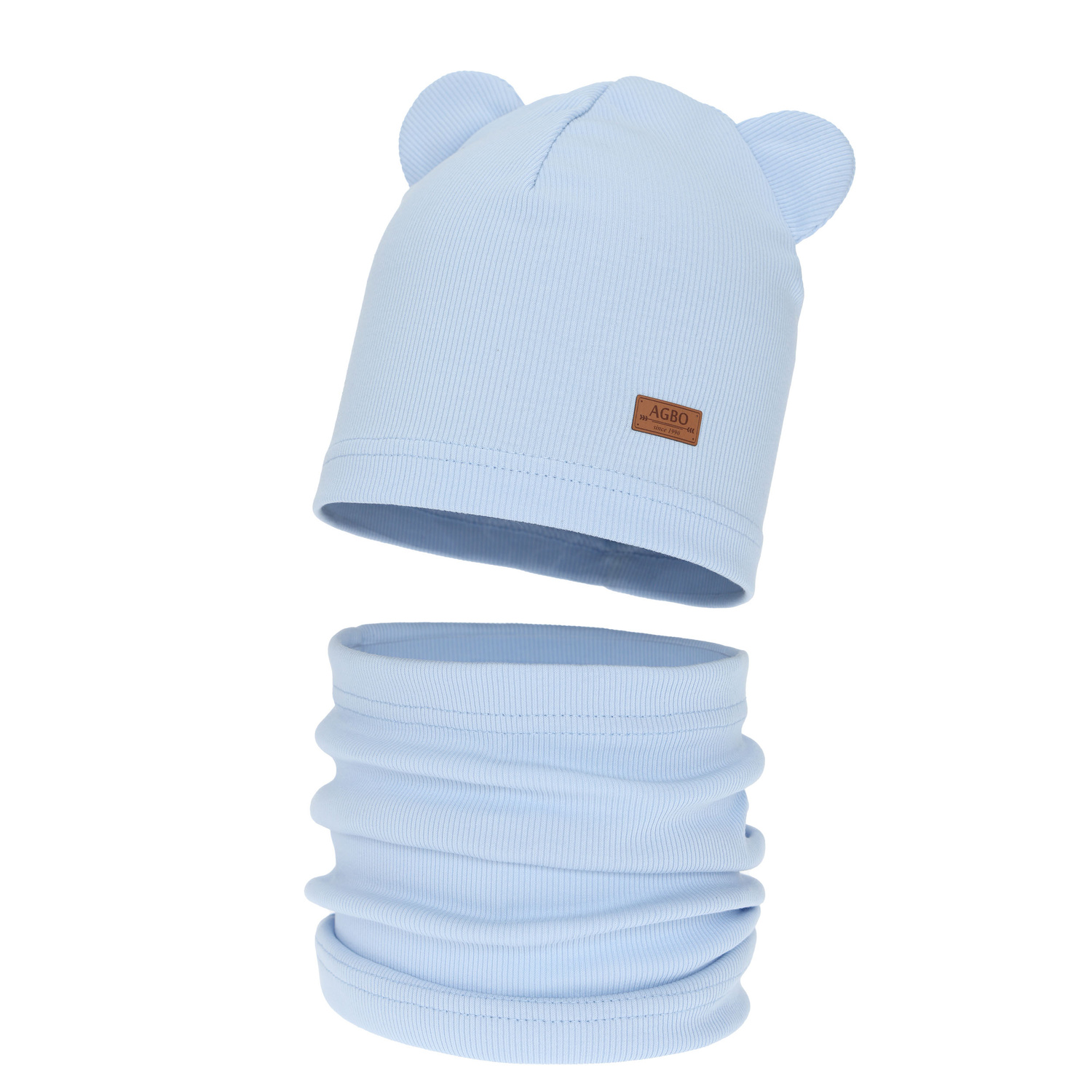 Ensemble automne/printemps garçon: bonnet et snood, bleu, Gregory