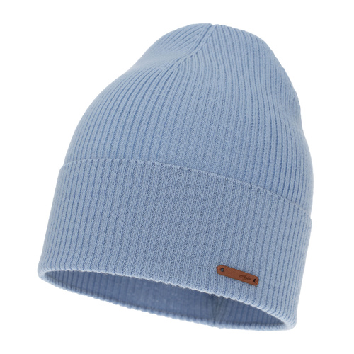 Bonnet automne/printemps femme, bleu ciel, 100% laine mérinos, Flerra