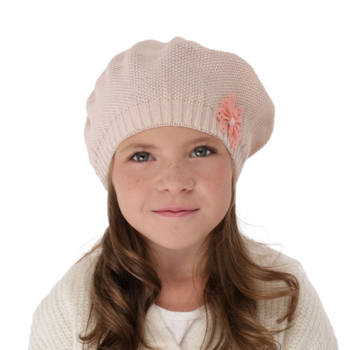 Beret automne/printemps fille, violet, Costanza