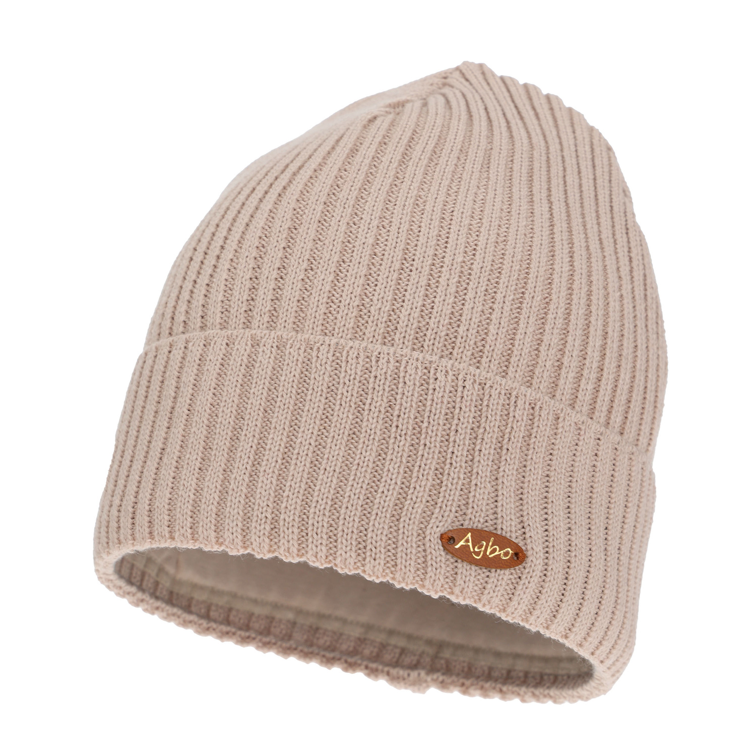 Bonnet d'hiver pour femme, beige, avec laine mérinos Shila