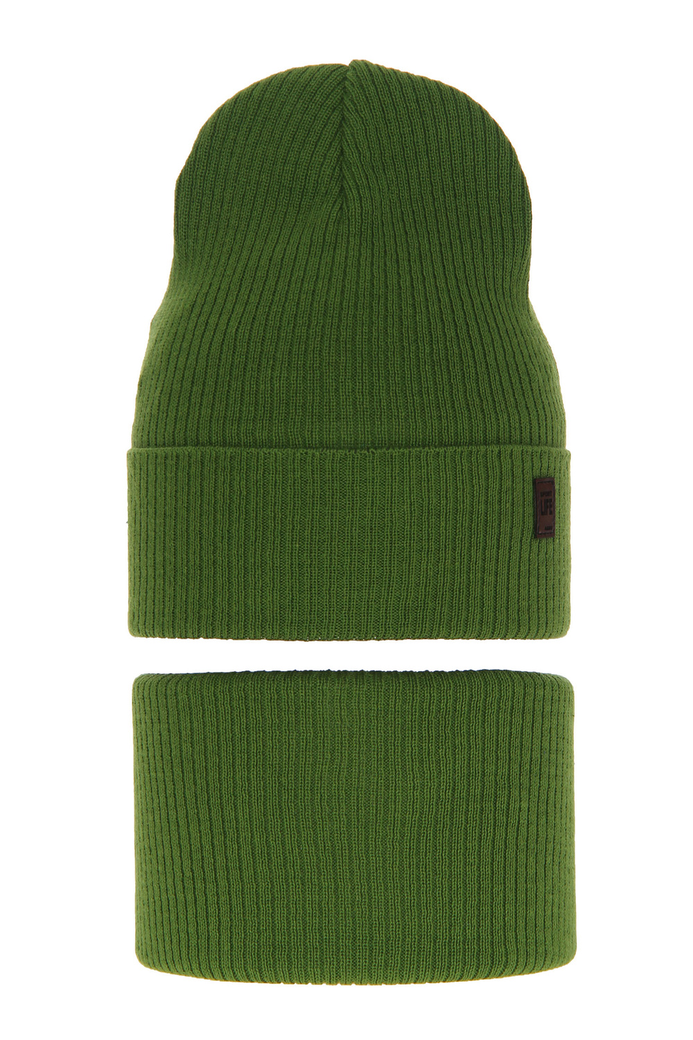 Ensemble automne/printemps garçon: bonnet et snood, avec coton, vert, Dragon