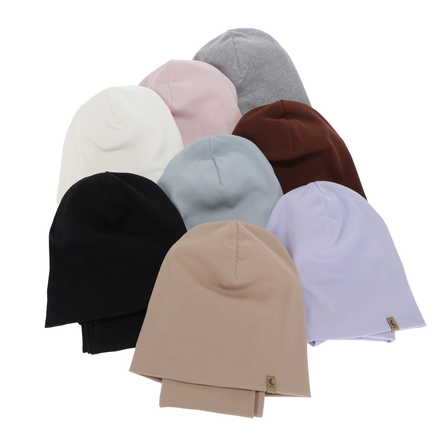 Ensemble automne/printemps fille: bonnet et snood, en coton, marron foncé, Bravura