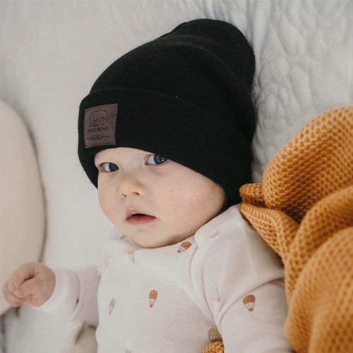 Bonnet d'hiver enfant, orange, avec revers, Smerf