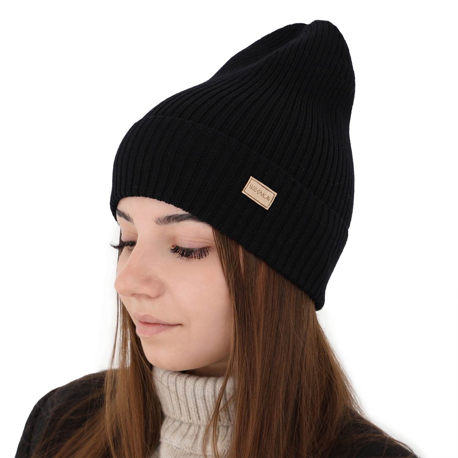 Bonnet d'hiver/printemps femme, rose clair, 100% laine mérinos, Sophie