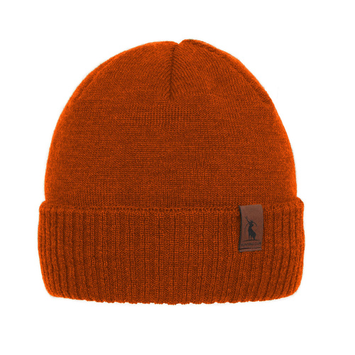 Bonnet d'hiver homme, orange, avec laine mérinos, Hogan