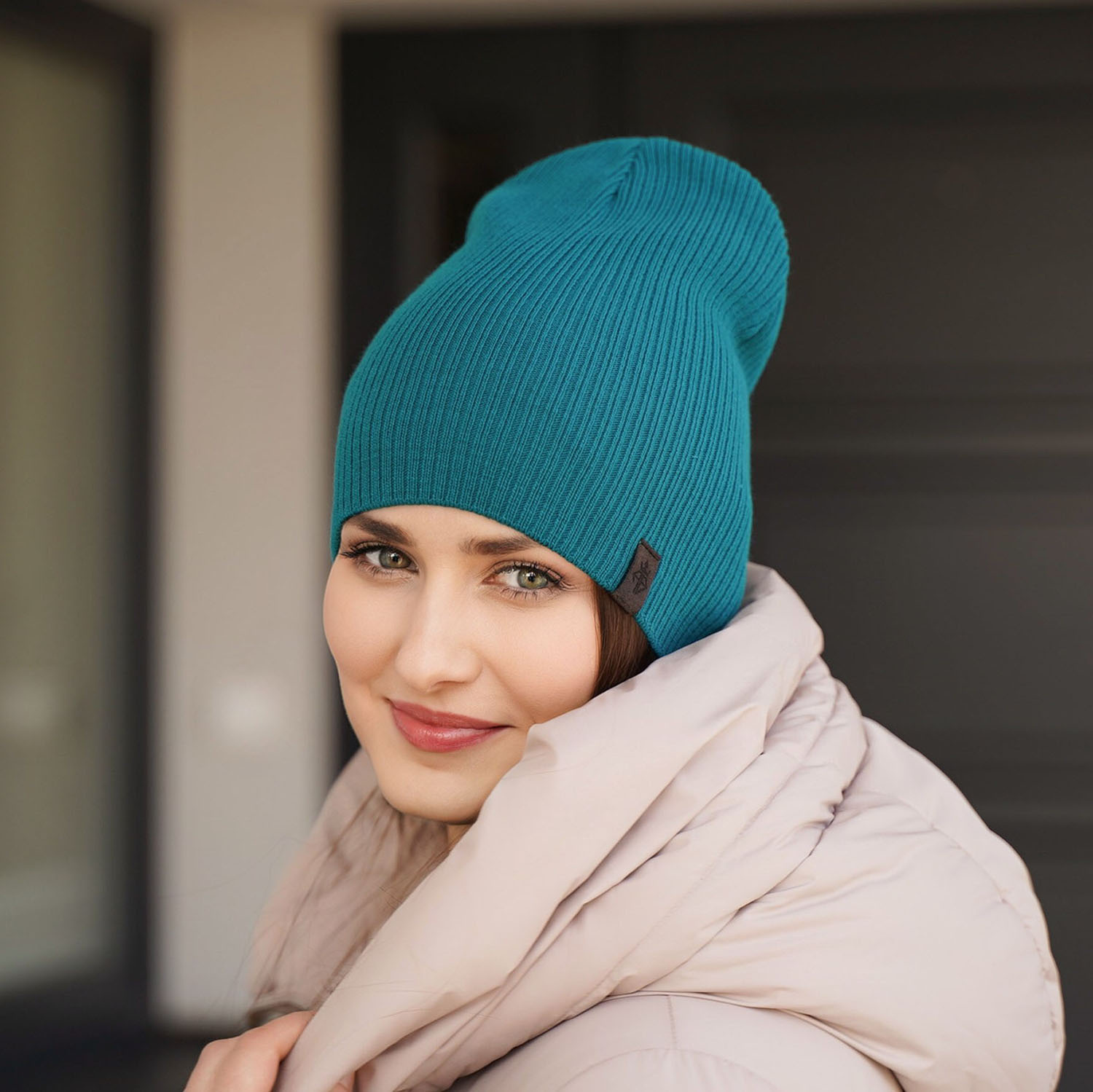 Bonnet automne/printemps femme, rose, Merci