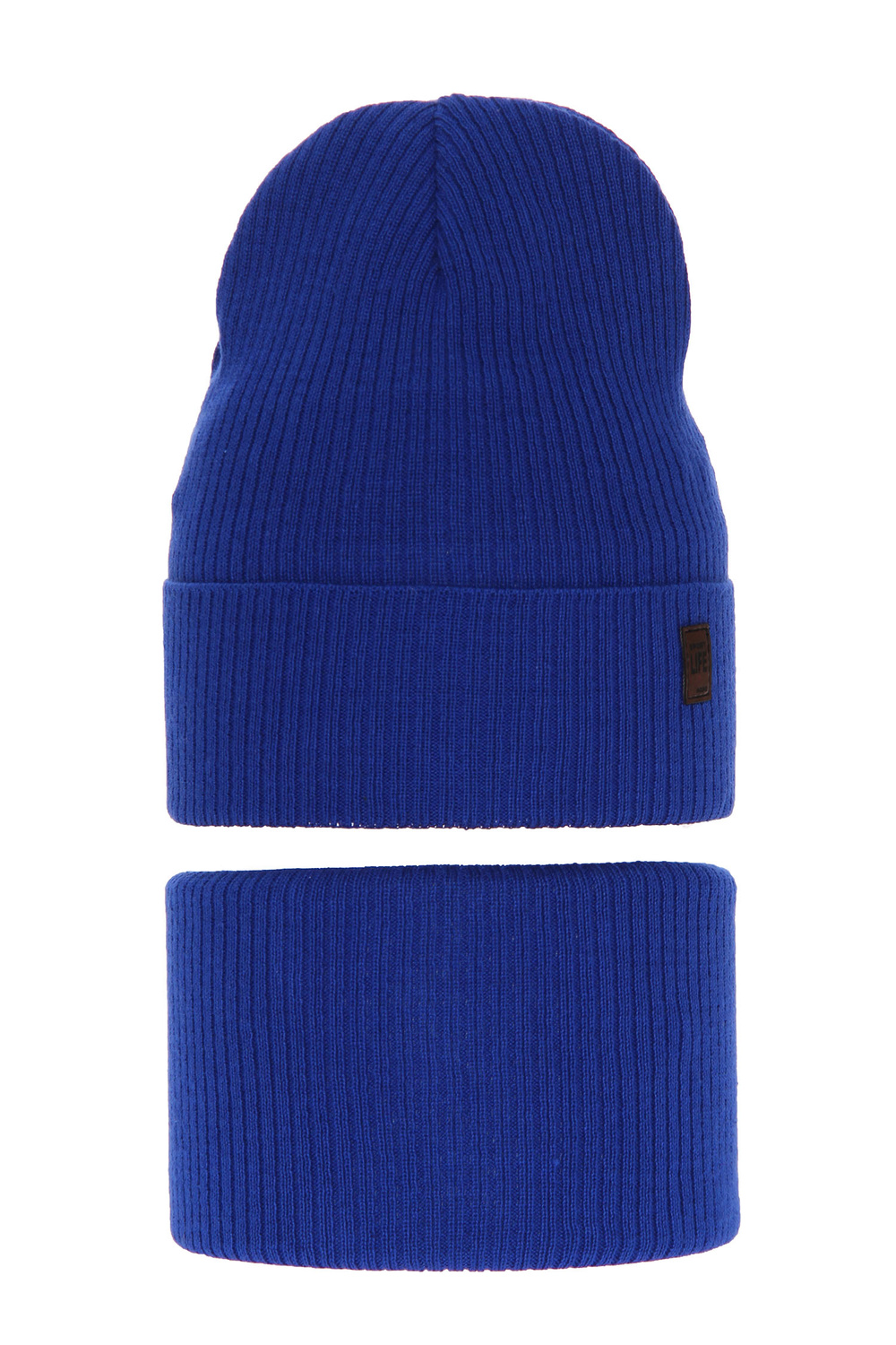 Ensemble automne/printemps garçon: bonnet et snood, avec coton, bleu, Dragon