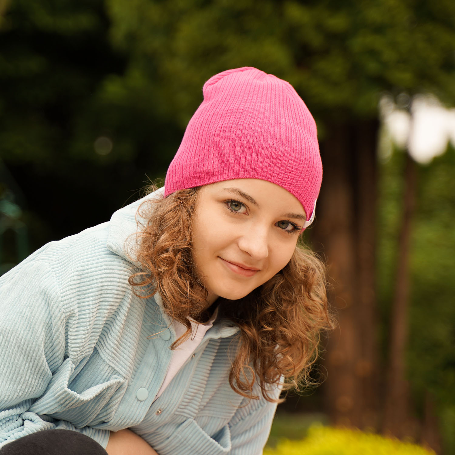 Ensemble automne/printemps fille: bonnet et snood, avec coton, violet, Farinka