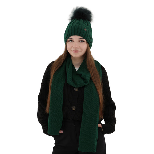 Écharpe d'hiver femme, grise, Agora