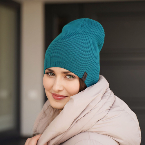 Bonnet automne/printemps femme, rose, Merci