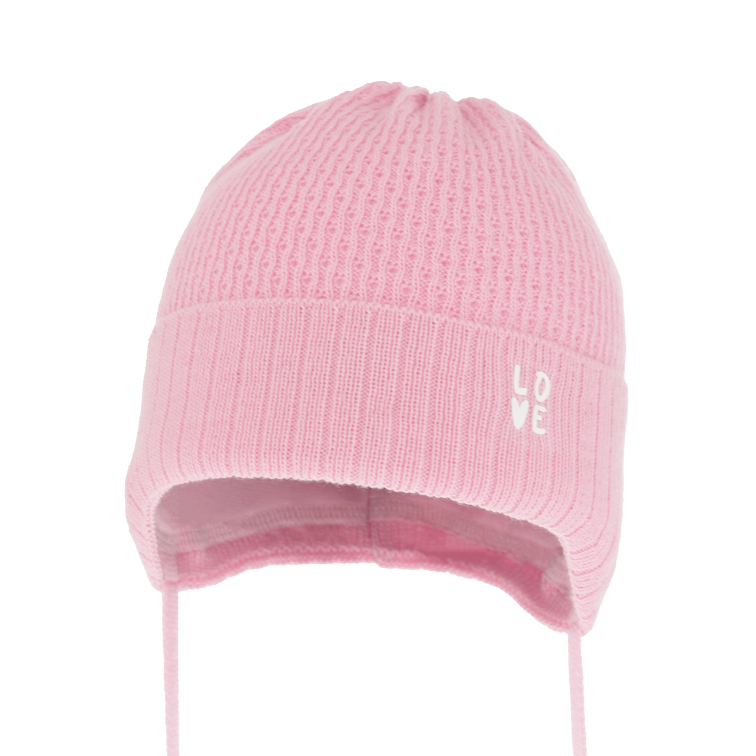Bonnet automne/printemps fille, rose, avec liens, Camilla