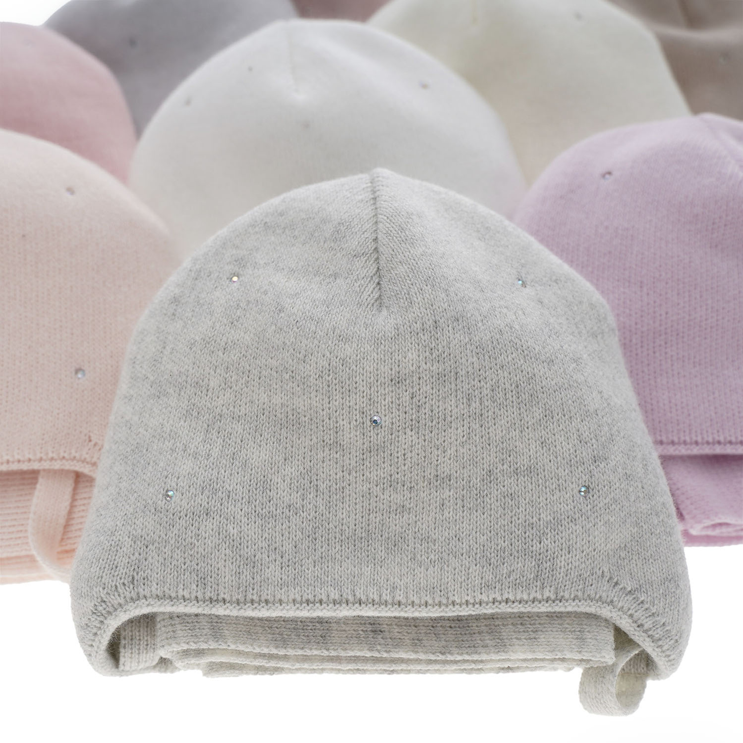 Ensemble d'hiver fille: bonnet et écharpe, violet, avec liens, Moli