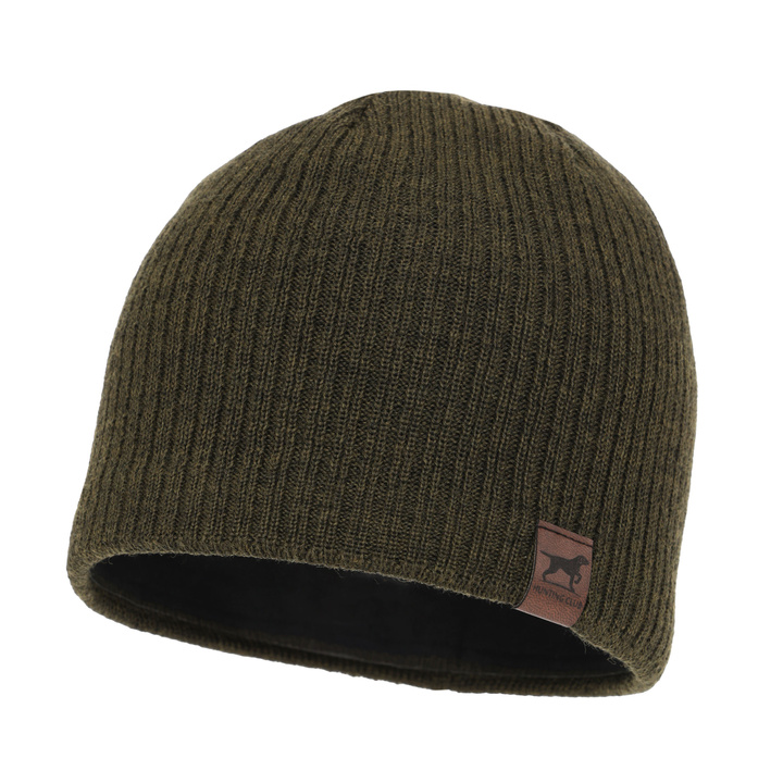 Bonnet de chasse homme d'hiver, vert, avec laine mérinos, Bird