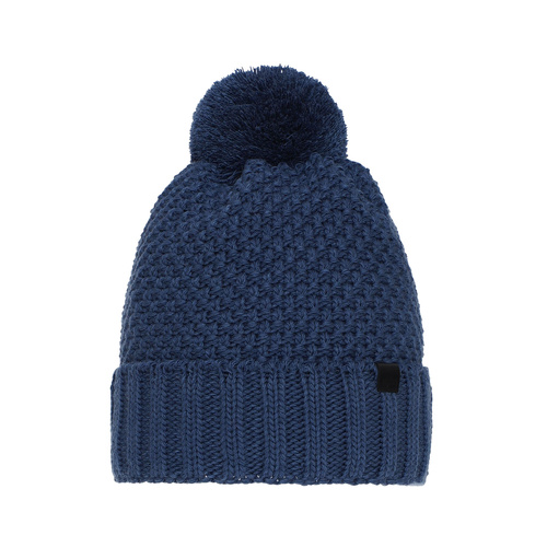 Bonnet d'hiver garçon, bleu, avec pompon, Polins